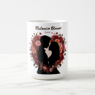 MELANIN BLOOMS LOVE VALENTINE'S DAY COFFEE MUG