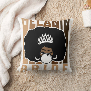 Melanin Bride with Afro Cushion
