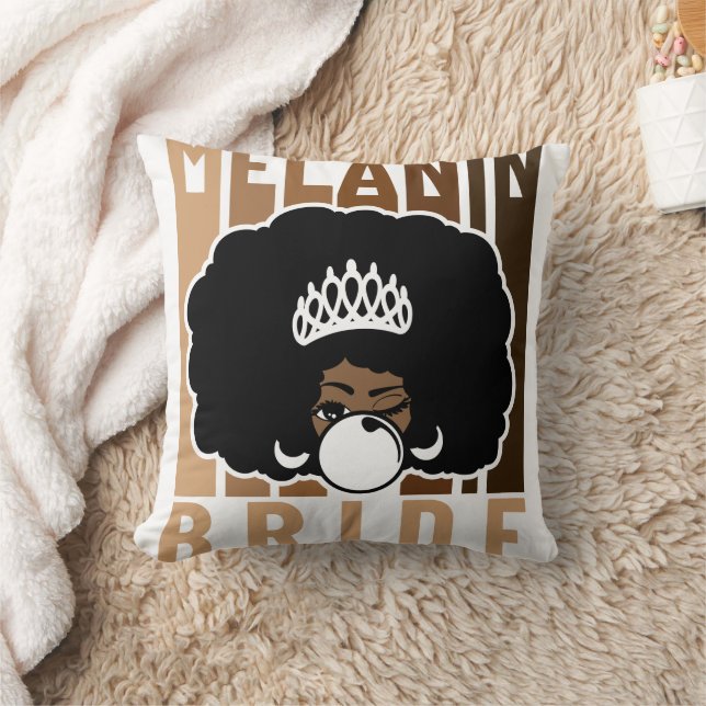 Melanin Bride with Afro Cushion (Blanket)