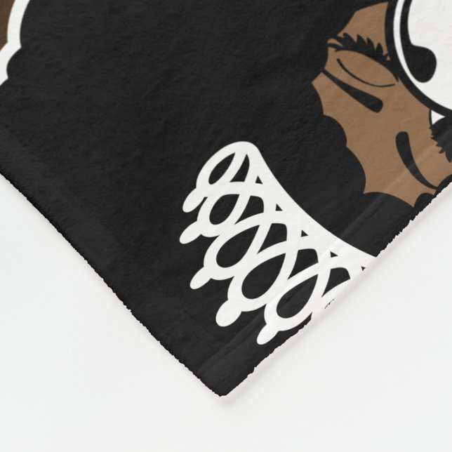 Melanin Bride with Afro Fleece Blanket (Corner)
