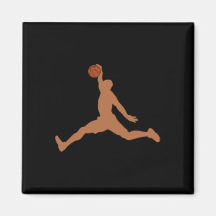 Melanin Bysketbyll Player Dunk Black History Month Magnet