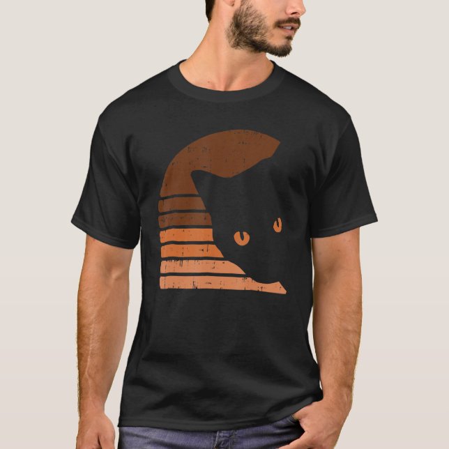 Melanin Cat Black History Month Retro BLM African  T-Shirt (Front)