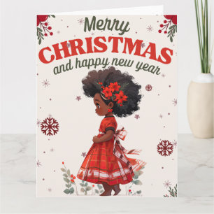 Melanin Christmas Black Girl Magic Xmas Magic Fun Card