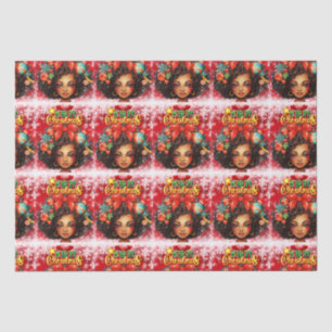 Melanin Christmas Black Queen Melanin Woman Xmas Tissue Paper