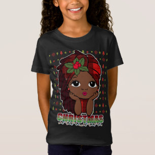 Melanin Christmas Love Black Girl Magic Sista T-Sh T-Shirt