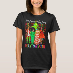 Melanin Christmas Ugly Xmas Sweater Best Friend Si
