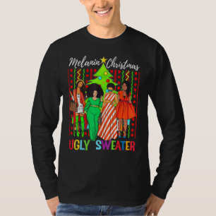 Melanin Christmas Ugly Xmas Sweater Best Friend Si