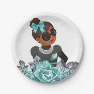 Melanin Collection   Glam Doll Paper Plate
