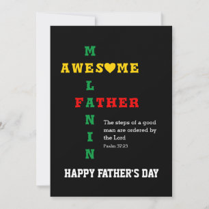 Melanin Dad Happy Father's Day Card