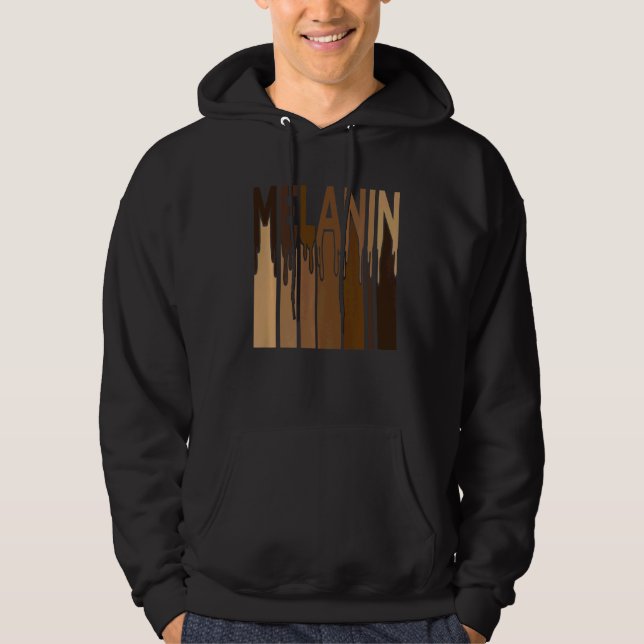 Melanin Drops Dripping Down Hoodie (Front)