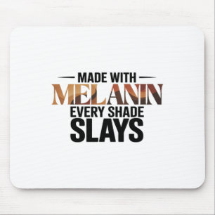 Melanin Every Shade Slays Natural Hair Afro Queen Mouse Mat