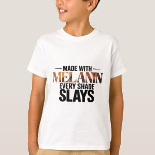 Melanin Every Shade Slays Natural Hair Afro Queen T-Shirt