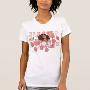 Melanin Faux Glitter Chic Black Woman Faith T-Shirt