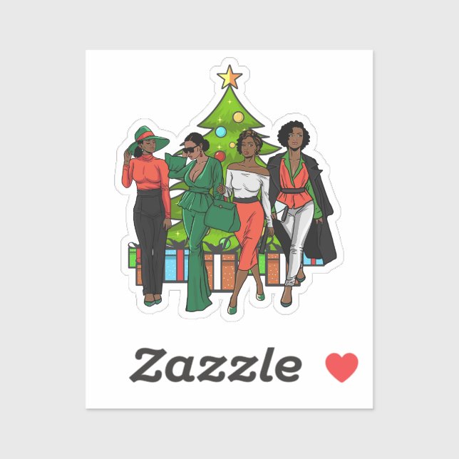 Melanin Friends Christmas Friendsmas Black Sistas (Sheet)
