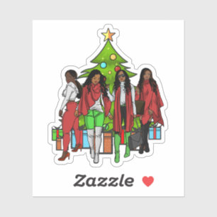 Melanin Friends Christmas Friendsmas Black Sistas