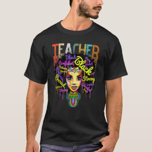 Melanin Girl Black History Month Teacher Outfit Af T-Shirt