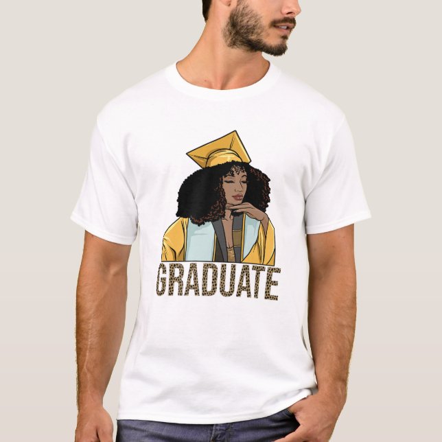 Melanin Grad Black Girl Graduation Women Graduatin T-Shirt (Front)