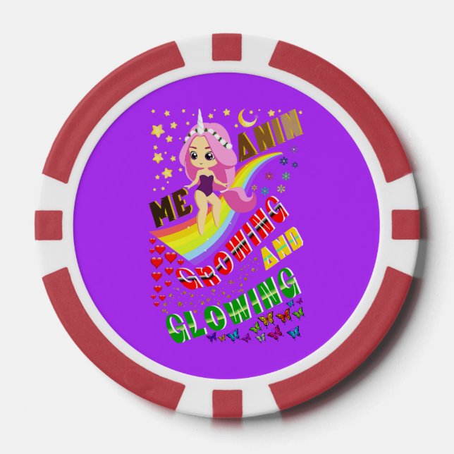 Melanin Growing And Glowing Poker Chips (Front)