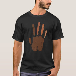 Melanin Hand Print Black History Month BLM African T-Shirt