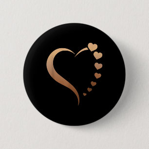 Melanin Heart Black History Month Proud Black Afri 6 Cm Round Badge