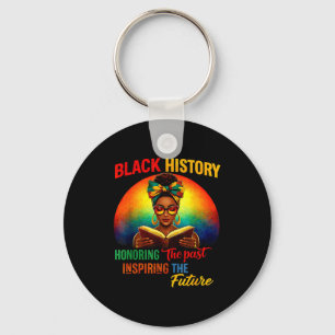 Melanin honouring past inspiring pride book black key ring