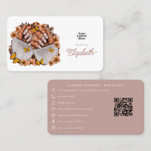 Melanin-Inspired African American Nail Salon Business Card