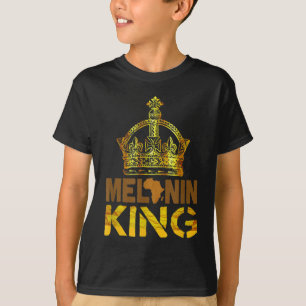 Melanin King for Men African Black History Month T-Shirt