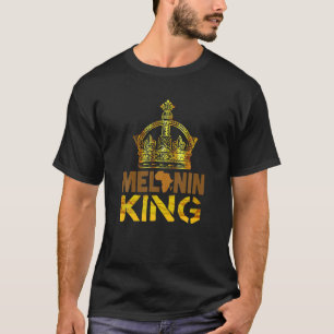 Melanin King For Men African Black History Month T-Shirt