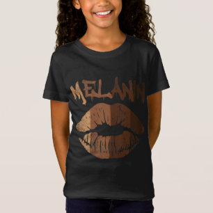 Melanin Lip Kiss BLM BHM Black History Afro Pride T-Shirt