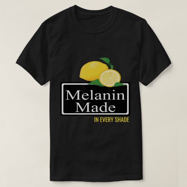 Melanin Made In Every Shade Summer Beach Party Gif T-Shirt (Design Front)