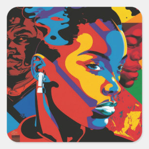 'Melanin Magic' Pop Art Stickers