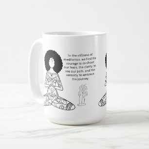 Melanin Meditation Motivational Quote Coffee Mug