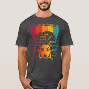 Melanin Poppin Black History Month Vintage Pride A T-Shirt