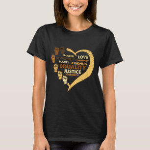 Melanin Power Fist Heart Black History Month Blm A T-Shirt