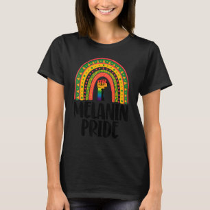 Melanin Pride Rainbow Women African Black History T-Shirt