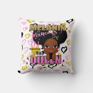 Melanin Princess Training To Be Queen Lilibet Gift Cushion