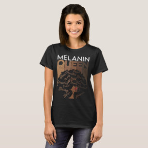 Melanin Queen African American Black T-Shirt