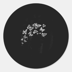 Melanin Queen African American Strong Black Natura Classic Round Sticker