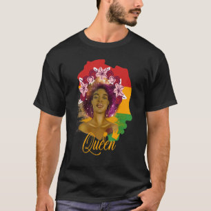 Melanin Queen African American Strong Black Natura T-Shirt