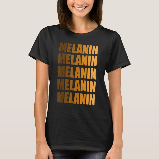 Melanin Queen African American Strong Black Natura T-Shirt (Front)