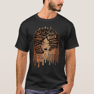 Melanin Queen African American Strong Black Natura T-Shirt