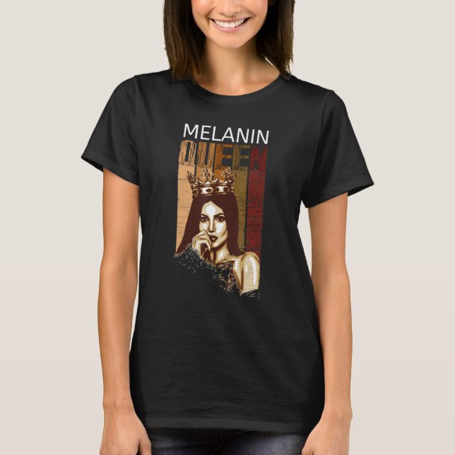 Melanin Queen Tee African American Strong Black Na (Front)