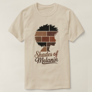 Melanin shad Black Queen Afro Woman Juneteenth T-Shirt