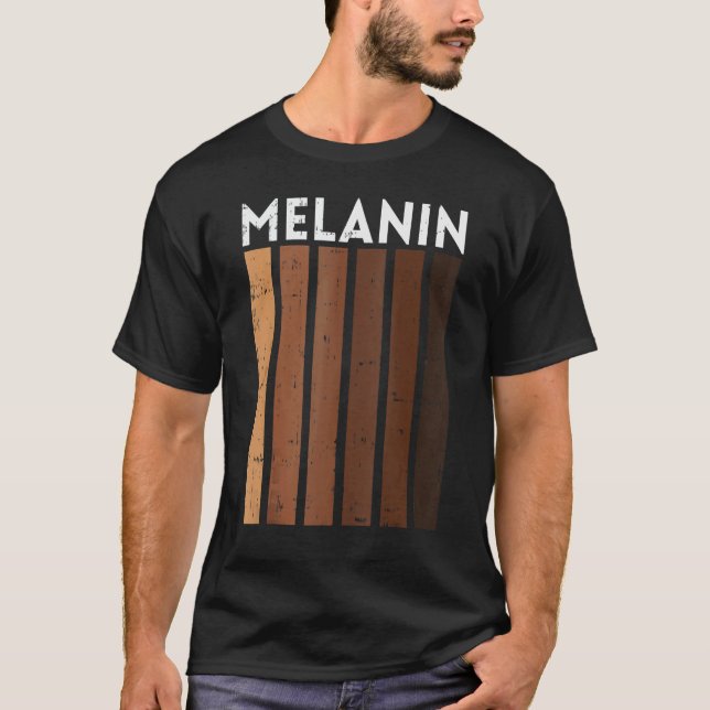 Melanin Shades Black History Pride African America T-Shirt (Front)
