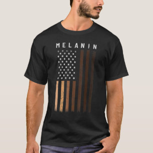 Melanin Shades Black Pride Us Flag Vintage African T-Shirt