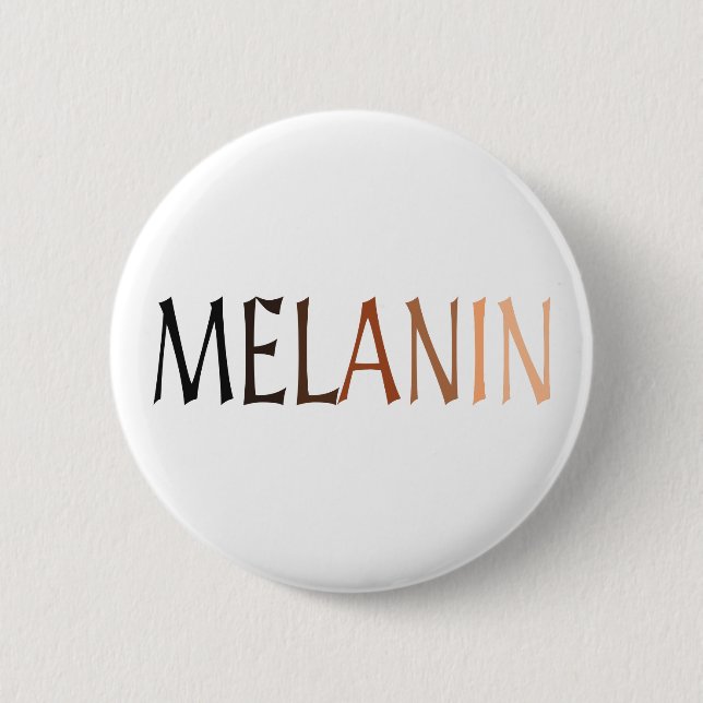 MELANIN Shades of Black 6 Cm Round Badge (Front)