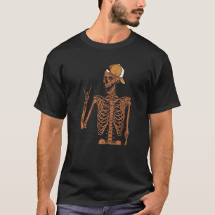 Melanin Skeleton Rock Hand Black History Month BLM T-Shirt