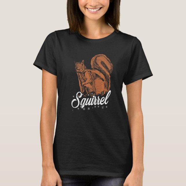 Melanin Squirrel Black History Month BLM Animals W T-Shirt (Front)
