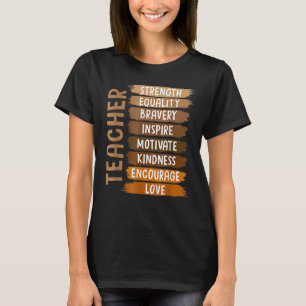 Melanin Teacher Black History Month African Black T-Shirt