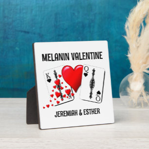 Melanin Valentine BLACK QUEEN KING  Plaque
